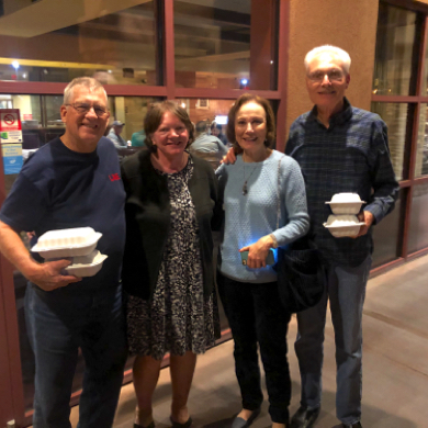 Feb 28th, High School Buddies, On Left Bob, 2nd from Right, Marcia, with Ruth and John