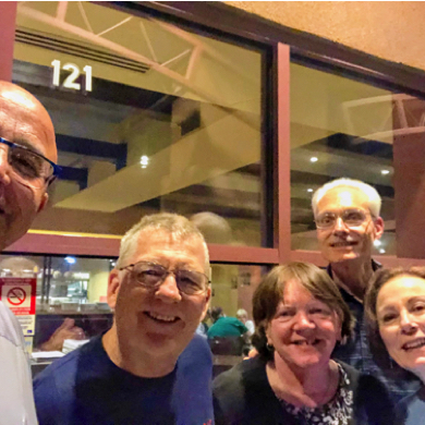 Feb 28th, Rouel, Bob, Ruth, John, Marcia.  After Dinner.